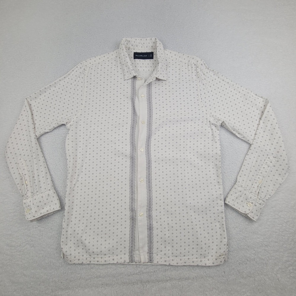 Abercrombie & Fitch Shirt Mens Medium Patterned Button‎ Up Long Sleeve Casual